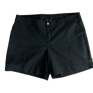 Lane Bryant Womens Shorts Size 28 Black Pockets 7" Inseam Casual Walking Short